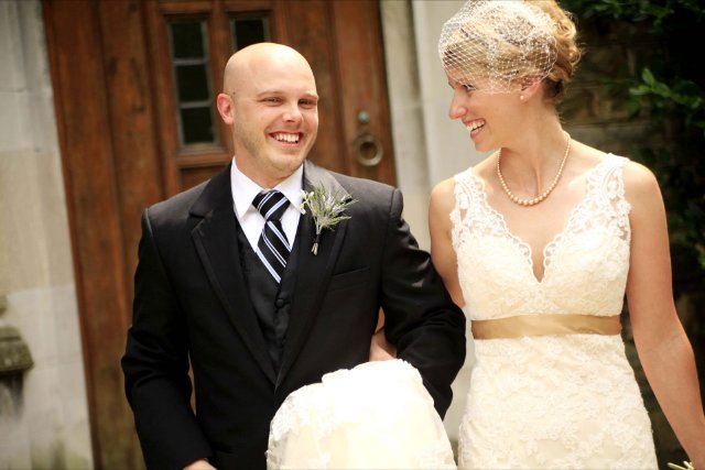 happy couple, leaving ceremony, wedding, nashville, wightman chapel